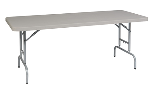6’ Height Adjustable Resin Multi Purpose Table
