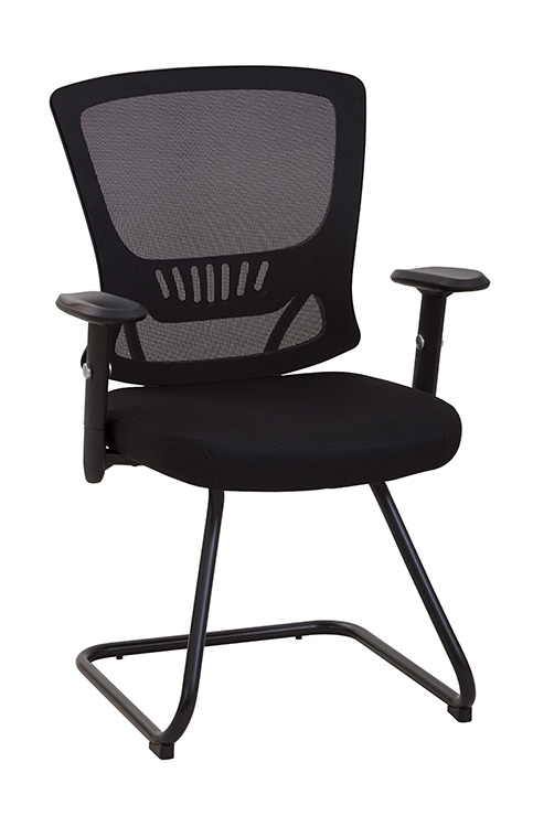 MESH BACK AND SEAT BLACK SLED BASE GUEST CHAIR