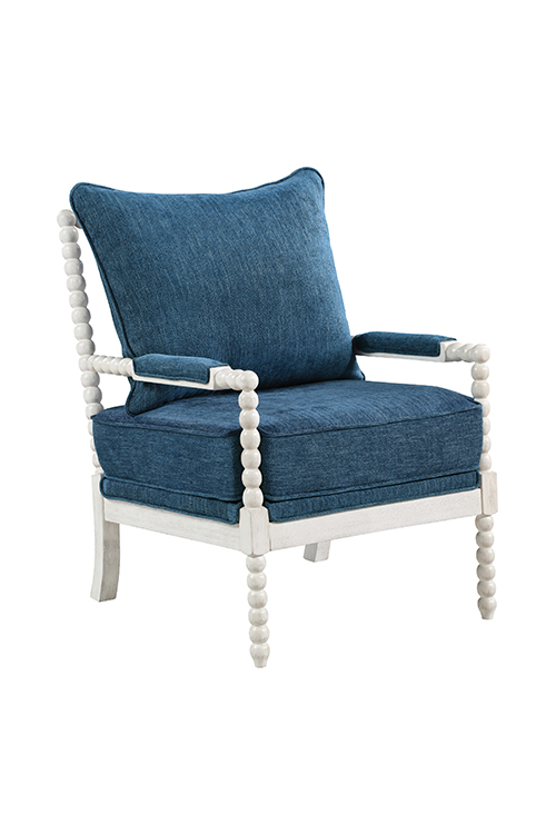 Kaylee Spindle Chair in Antique White Finish Frame