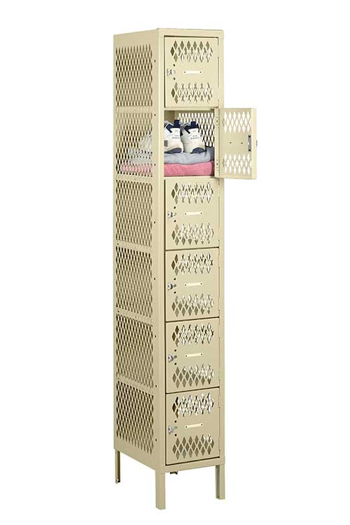 Locker  Alto de Acero de 6 Puertas sin Patas -VBL6-1218-1